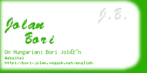 jolan bori business card